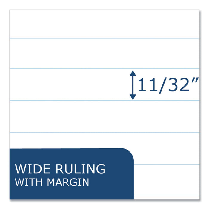 Examination Blue Book, Wide/Legal Rule, Blue Cover, (12) 8.5 x 7 Sheets