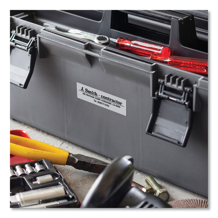 TZ Extra-Strength Adhesive Laminated Labeling Tape, 0.94" x 26.2 ft, Black on Matte Silver