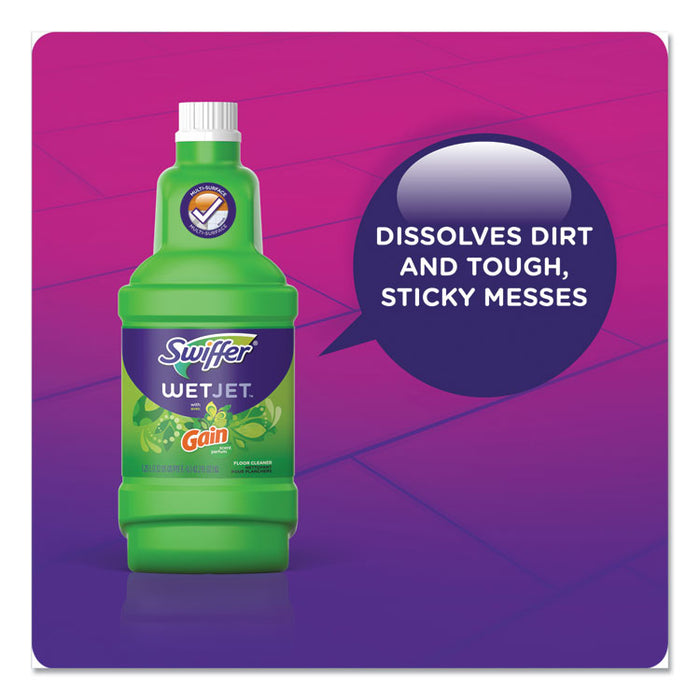 WetJet System Cleaning-Solution Refill, Gain Scent, 1.25 L Bottle, 4/Carton