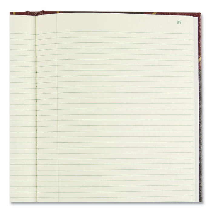 Texthide Record Book, 1-Subject, Medium/College Rule, Black/Burgundy Cover, (500) 14 x 8.5 Sheets