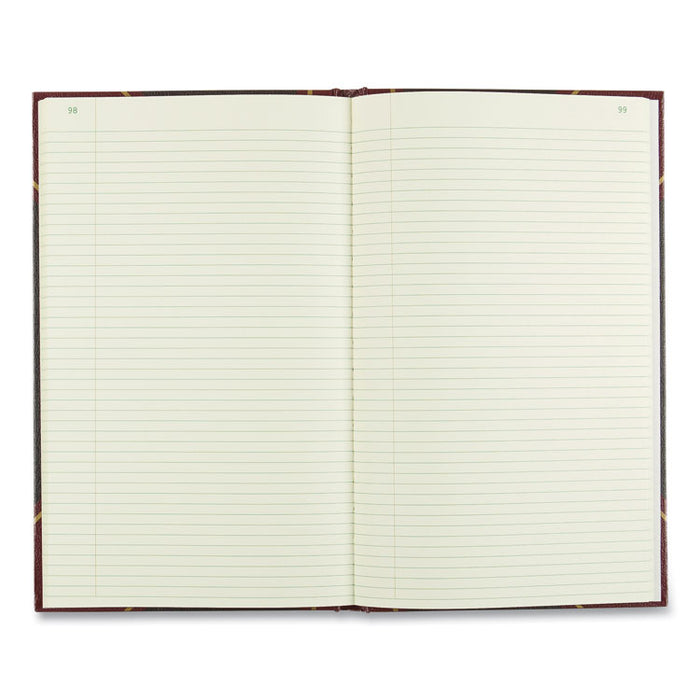 Texthide Record Book, 1-Subject, Medium/College Rule, Black/Burgundy Cover, (500) 14 x 8.5 Sheets