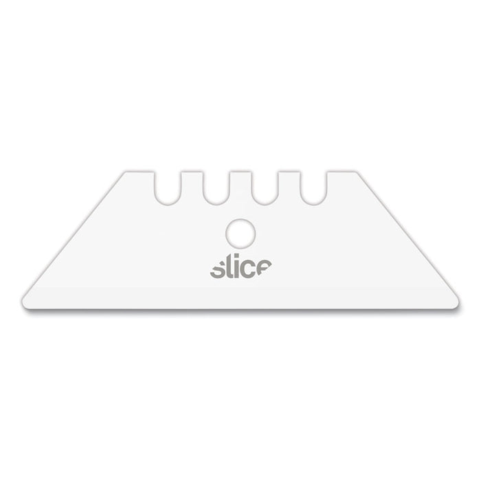 Safety Utility Knife Blades, Rounded Tip, Ceramic Zirconium Oxide, 2/Pack