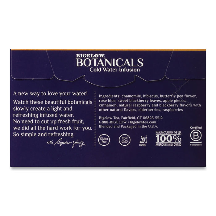 Botanicals Blackberry Raspberry Hibiscus Cold Water Herbal Infusion, 0.7 oz Tea Bag, 18/Box