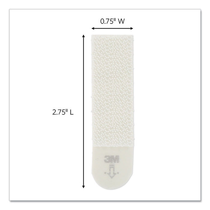 Damage-Free Hanging Picture Hanging Strip Pairs, Holds Up to 2.5 lb, Medium: 0.63" x 2.75", White, 22/Pack
