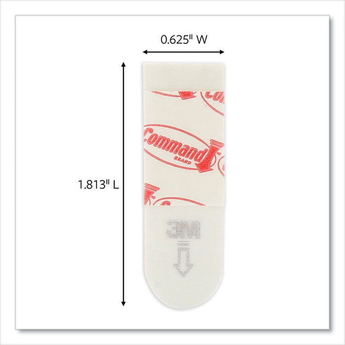 Poster Strip Pairs, Holds Up to 1 lb, 0.63" x 1.75", White, 104/Pack