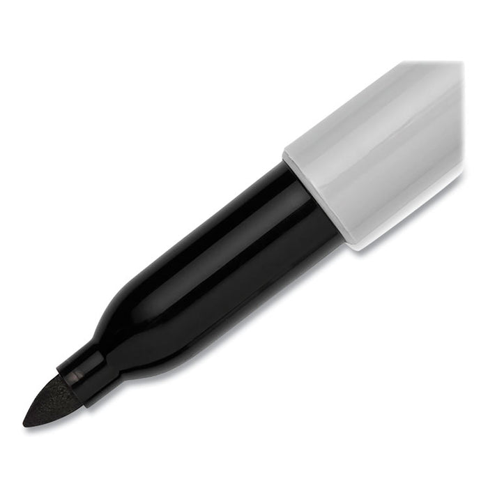 Fine Tip Permanent Marker, Fine Bullet Tip, Black, 24/Pack