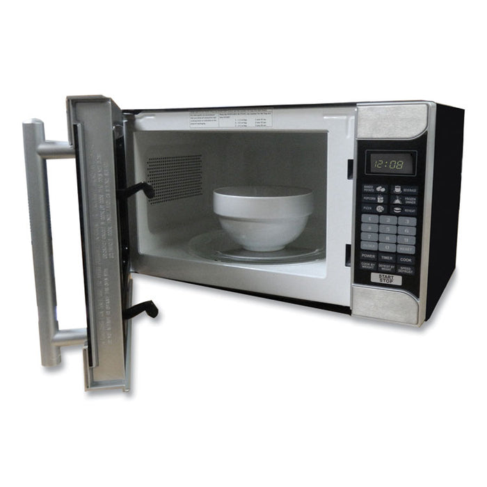 0.7 cu ft Countertop Microwave Oven, 700 W, Black/Stainless Steel