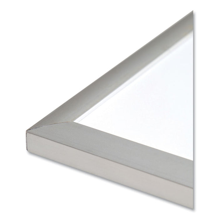 Magnetic Dry Erase Board with Aluminum Frame, 48" x 36" (Actual Size: 47" x 35"), White Surface, Satin Aluminum Frame