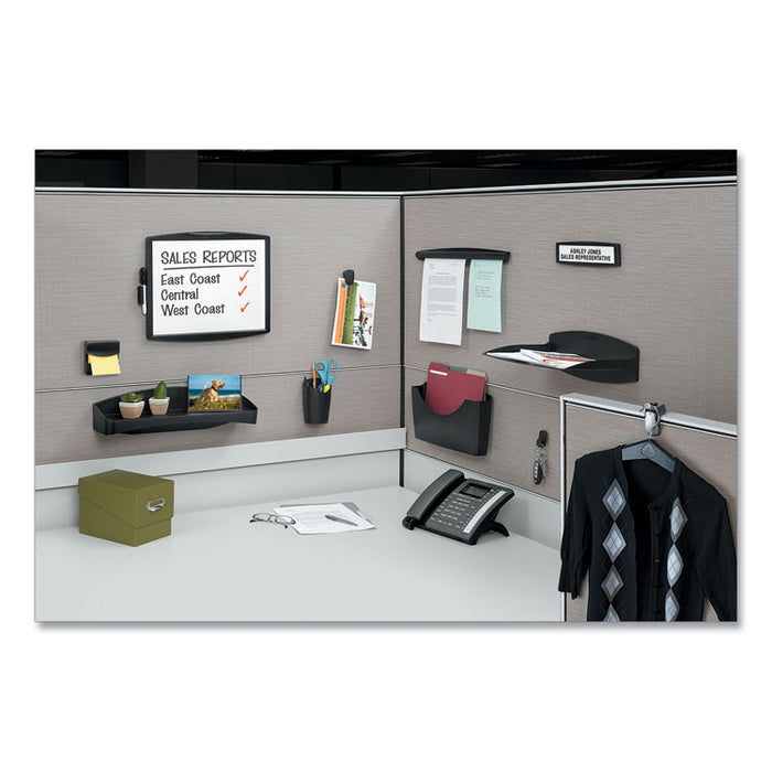 Partition Additions Clips, 40 Sheet Capacity, Dark Graphite, 4/Pack