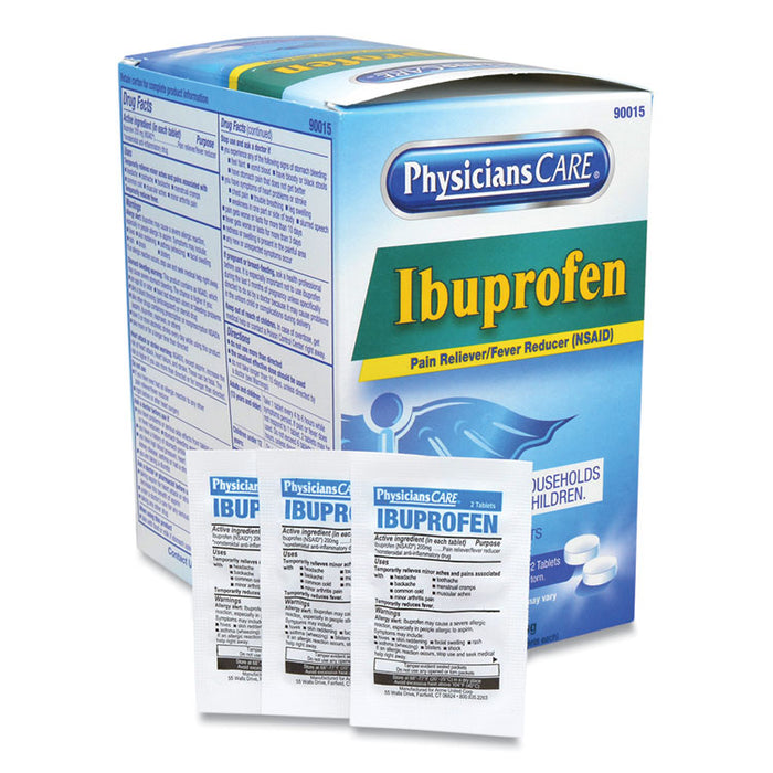 Ibuprofen Tablets, Two-Pack, 50 Packs/Box