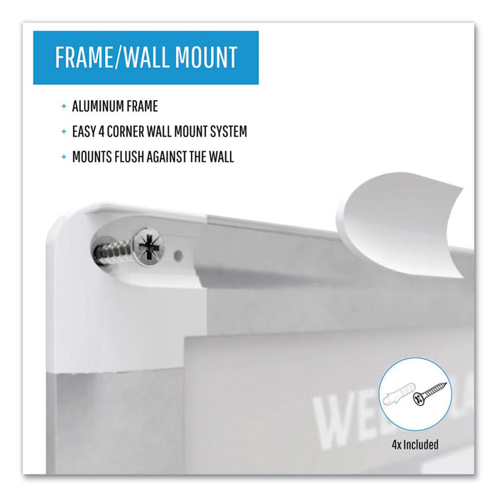 Magnetic Dry Erase Calendar Board, Monthly Planning/Scheduling, 48" x 36", White Surface, Satin Aluminum Frame