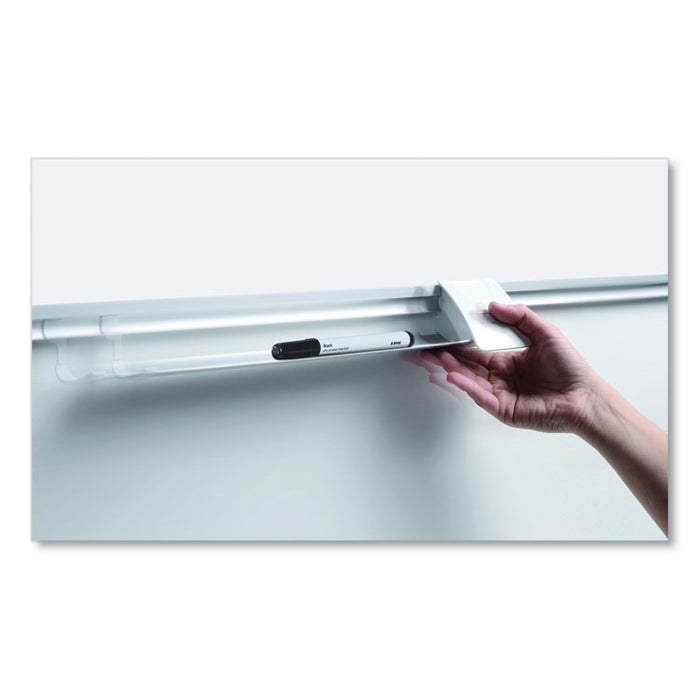 Magnetic Dry Erase Calendar Board, 12-Month Planning/Scheduling, 48" x 36", White Surface, Satin Aluminum Frame