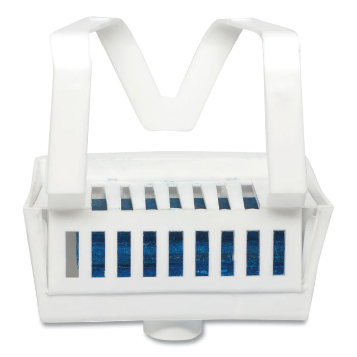 Non-Para Toilet Bowl Block, Lasts 30 Days, Evergreen Scent, White, 12/Box
