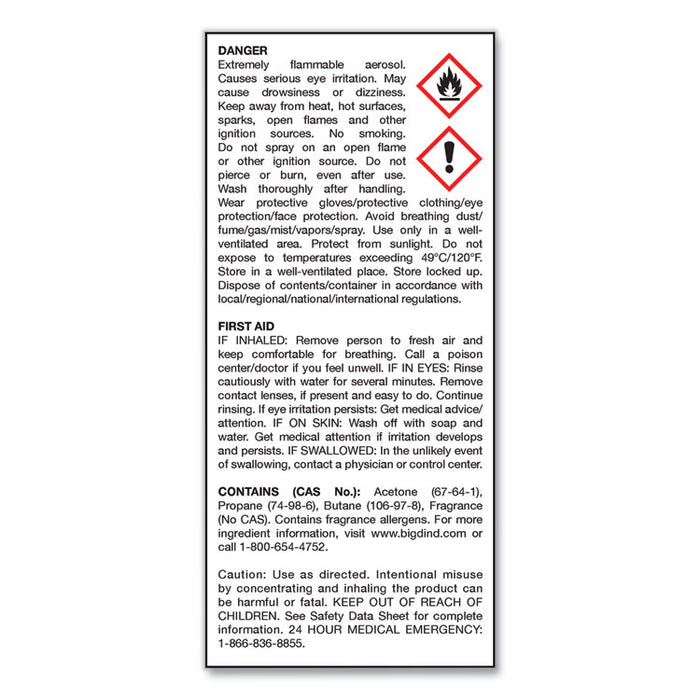 Odor Control Fogger, Mountain Air Scent, 5 oz Aerosol Spray, 12/Carton