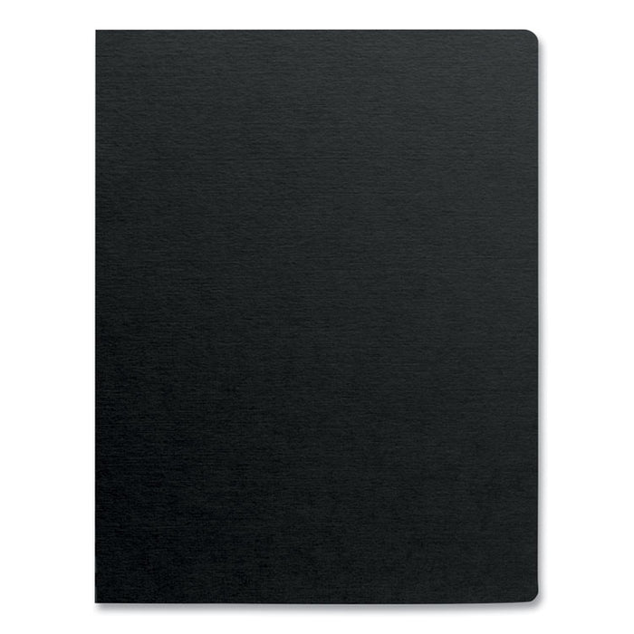 Futura Presentation Covers for Binding Systems, Plastic, Round Corners, 11.25 x 8.75, Matte Black, 25/Pack