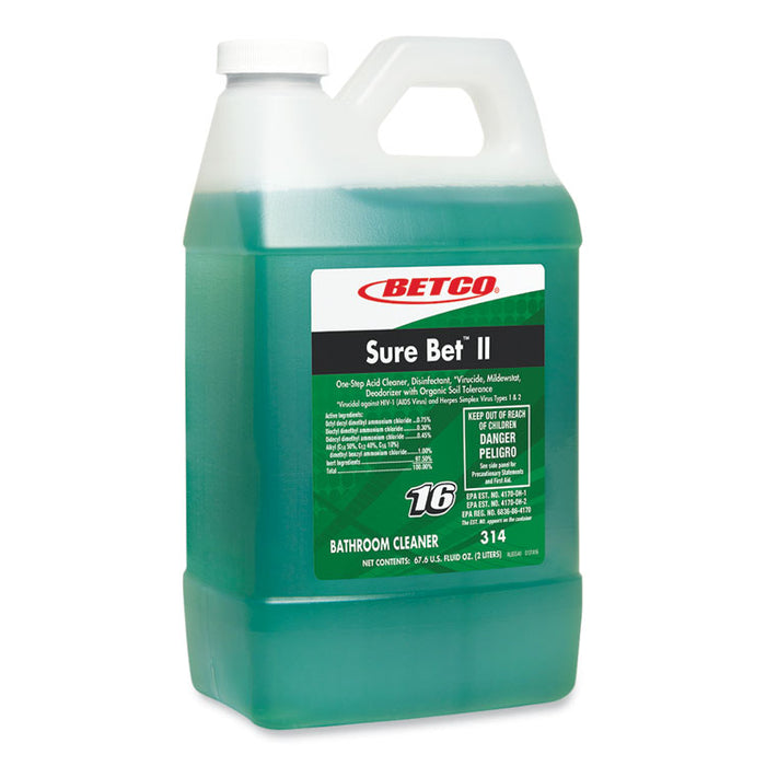 Sure Bet II Foaming FastDraw Disinfectant, Citrus Scent, 67.6 oz Bottle, 4/Carton