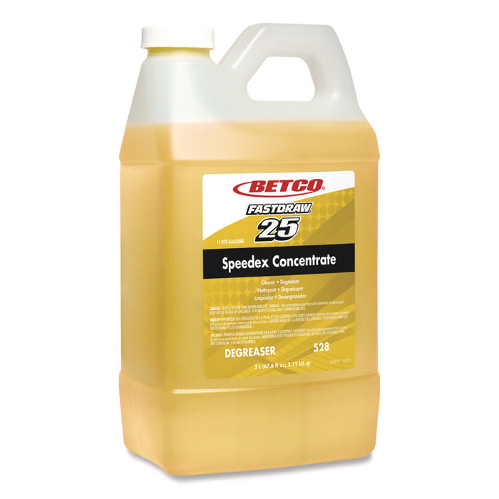 Speedex FastDraw 25 Concentrate Heavy-Duty Degreaser, 67.6 oz Bottle, 4/Carton