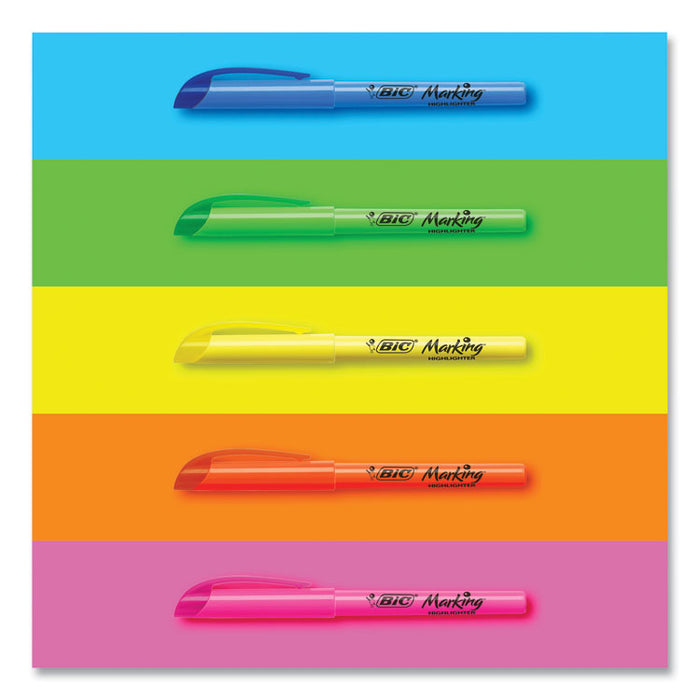 Brite Liner Highlighter, Fluorescent Yellow Ink, Chisel Tip, Yellow/Black Barrel, Dozen