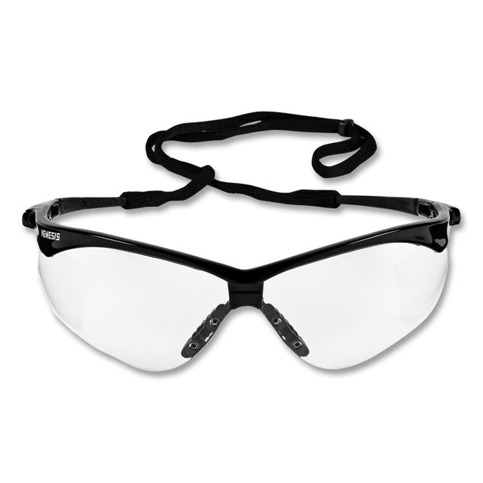 Nemesis CSA Safety Glasses, Black Half Frame, Clear Dual Lens, 12/Box
