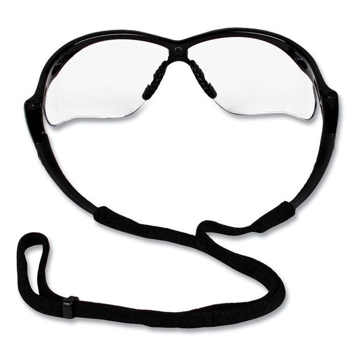 Nemesis CSA Safety Glasses, Black Half Frame, Clear Dual Lens, 12/Box