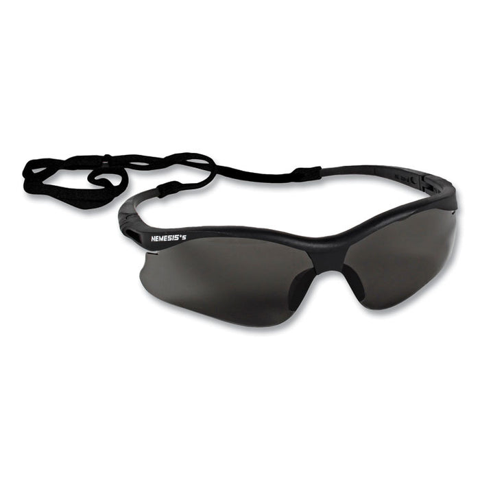 Nemesis Safety Glasses, Black Half Frame, Smoke Dual Lens, 12/Box