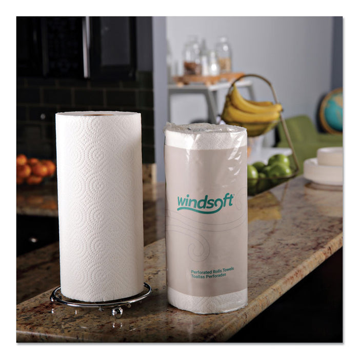Kitchen Roll Towels, 2-Ply, 11 x 8.8, White, 100/Roll, 30 Rolls/Carton