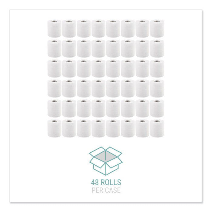 Bath Tissue, Individually Wrapped Rolls, Septic Safe, 2-Ply, White, 500 Sheets/Roll, 48 Rolls/Carton