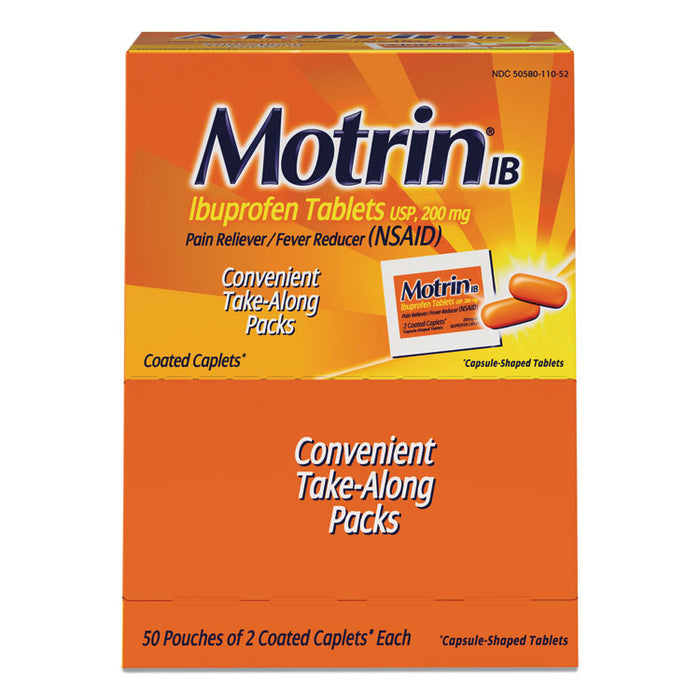 Ibuprofen Tablets, Two-Pack, 50 Packs/Box