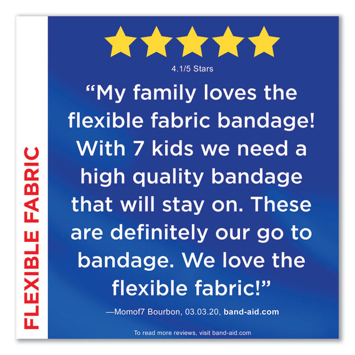 Flexible Fabric Adhesive Bandages, Assorted, 100/Box