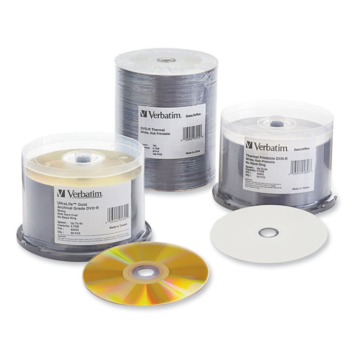 UltraLife Gold Archival Grade DVD-R, 4.7 GB, 16x, Spindle, Gold, 50/Pack