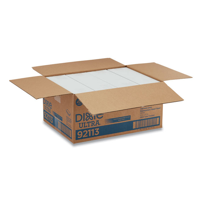 1/6-Fold Linen Replacement Towels, 13 x 17, White, 200/Box, 4 Boxes/Carton