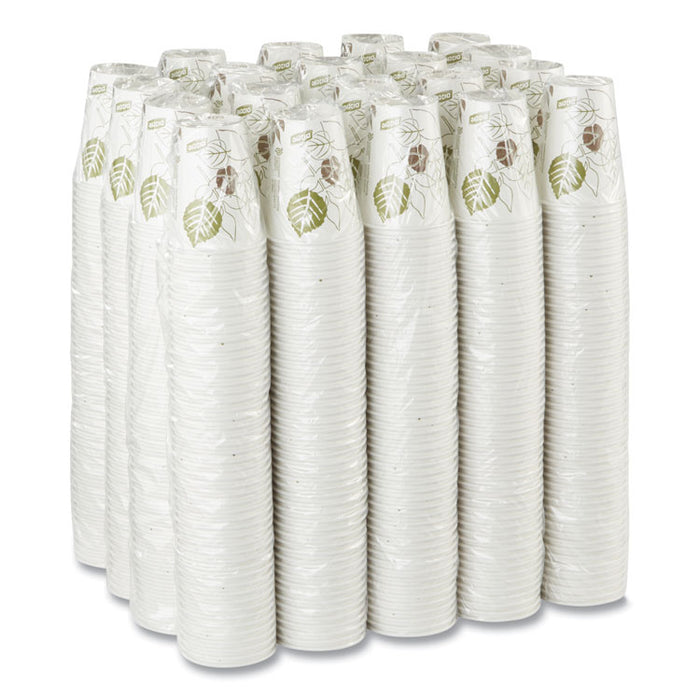 Pathways Paper Hot Cups, 8 oz, White/Brown, 50/Sleeve, 20 Sleeves/Carton