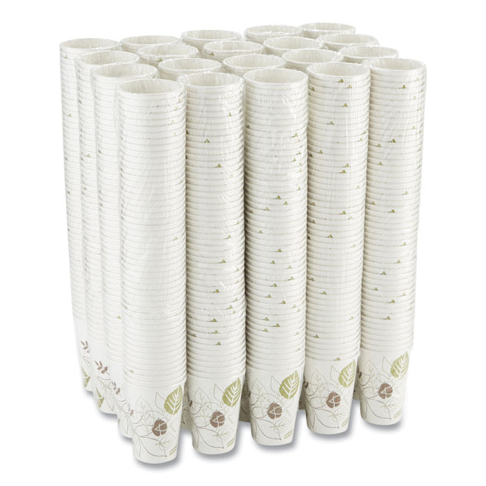 Pathways Paper Hot Cups, 16 oz, White/Brown, 50/Sleeve, 20 Sleeves/Carton