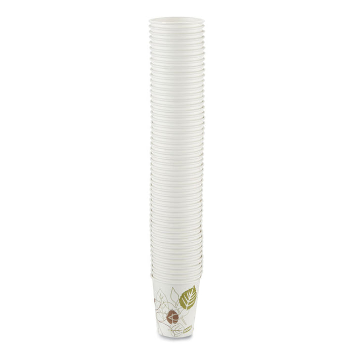 Pathways Paper Hot Cups, 10 oz, White/Brown, 50/Pack