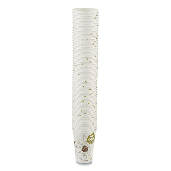 Pathways Paper Hot Cups, 16 oz, White/Brown, 50/Pack