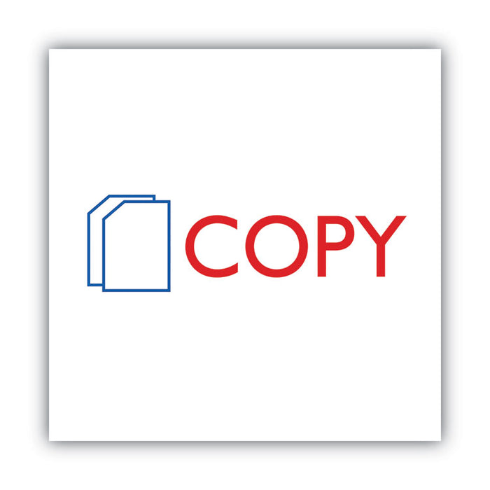 Pre-Inked Shutter Stamp, Red/Blue, COPY, 1.63 x 0.5