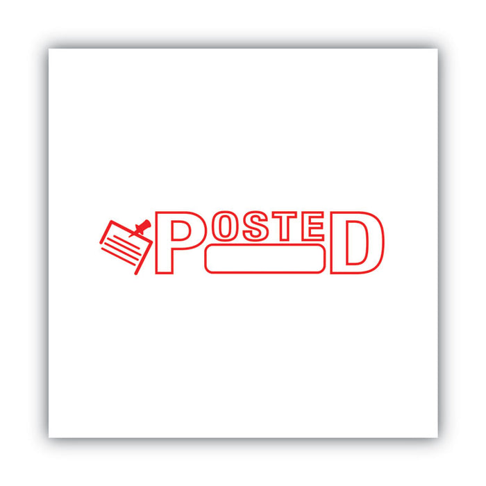Pre-Inked Shutter Stamp, Red, POSTED, 1.63 x 0.5