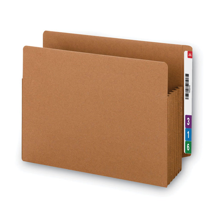 Heavy-Duty Redrope End Tab TUFF Pockets, 5.25" Expansion, Letter Size, Redrope, 10/Box