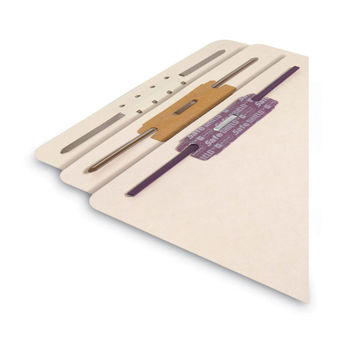 Fastener File Backs, 1 Fastener: 2" Capacity, Letter Size, Manila, 100/Box