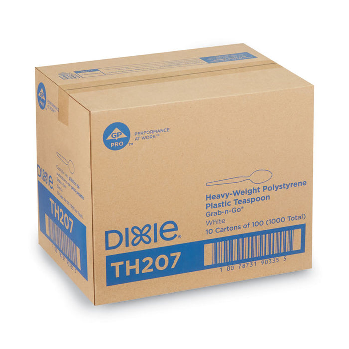 Plastic Cutlery, Heavyweight Spoon, White, 100/Box, 10 Boxes/Carton