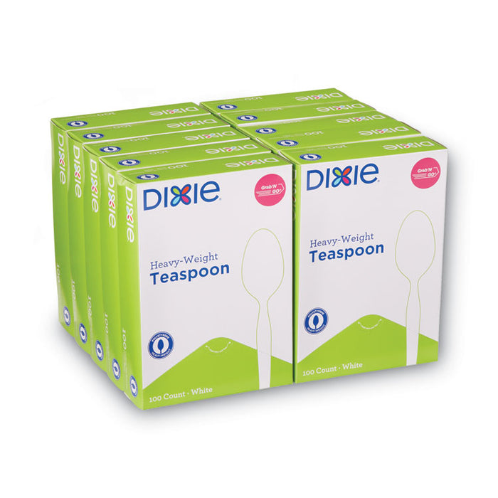 Plastic Cutlery, Heavyweight Spoon, White, 100/Box, 10 Boxes/Carton