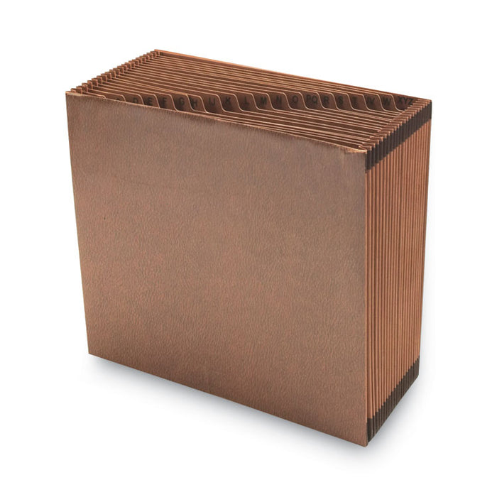 TUFF Expanding Open-Top Stadium File, 21 Sections, 1/21-Cut Tabs, Letter Size, Redrope
