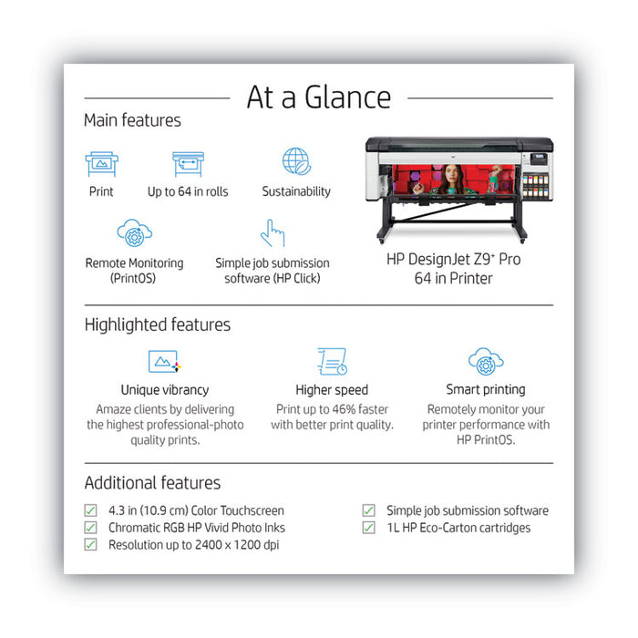 DesignJet Z9+ Pro 64" Wide Format Inkjet Printer