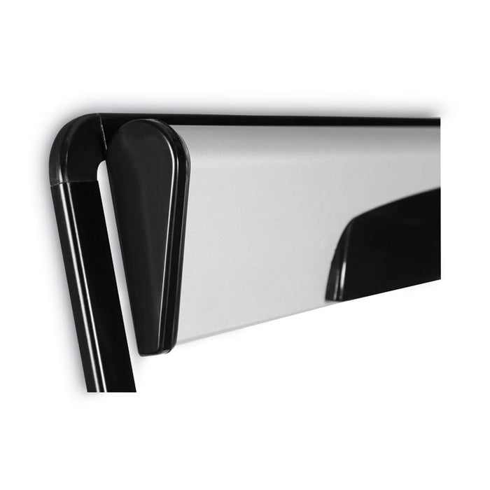 Magnetic Gold Ultra Dry Erase Tripod Presentation Easel with Arms, 28" x 38.5", White Surface, Black/Silver Aluminum Frame