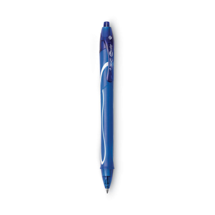 Gel-ocity Quick Dry Gel Pen, Retractable, Medium 0.7 mm, Blue Ink, Blue Barrel, Dozen