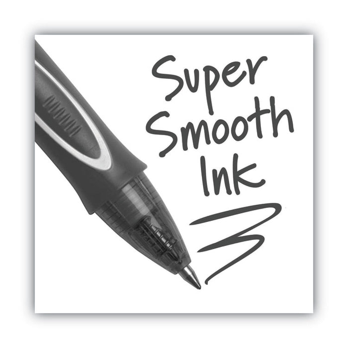 Gel-ocity Quick Dry Gel Pen, Retractable, Medium 0.7 mm, Black Ink, Black Barrel, Dozen