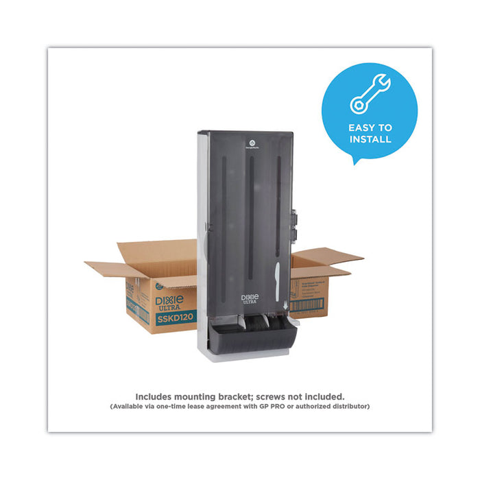 SmartStock Dining Utensil Dispenser, Holds 120 Knives, 10 x 8.78 x 24.75, Translucent Black
