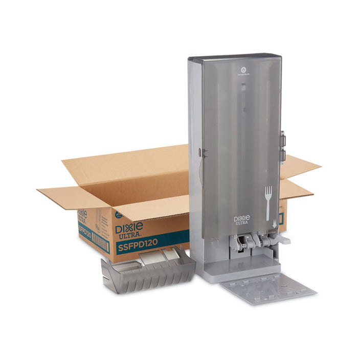 SmartStock Dining Utensil Dispenser, Holds 120 Forks, 10 x 8.78 x 24.75, Smoke