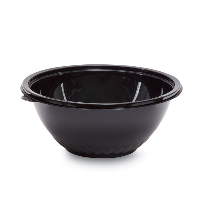 Caterline Pack n' Serve Plastic Bowl, 160 oz, 12" Diameter x 5" h, Black, 25/Carton