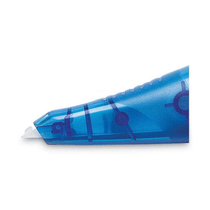 Wite-Out Brand Exact Liner Correction Tape, Non-Refillable, 0.2" x 19.67 ft, White Tape, Translucent Blue Dispenser